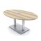 Skutchi Designs Oval Conference Table With Power, 48 in W, 72 in L, Brown HAR-OVL-48X72-DOU-K525-ESIL - alternate 1