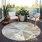 Homeroots 8' Ivory Brown And Green Round Geometric Washable Indoor Outdoor Area Rug 600374 - alternate 6