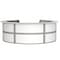 Linea Italia Reception Desk 11.1 ft D X 46 in H, 11.8 ft W X Thermofused Laminate, White ZUS299 - alternate 1