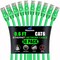 Maximm Cat6 Ethernet Cable 0.6ft 10Gbps 550MHz UTP, 10PK, Green, 10PK CAT6-CCA-0.6FTGREEN-10PK - alternate 1