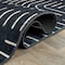 World Rug Gallery Bohemian Lines Washable Non Slips Runner Rug 2 ft x 8 ft Black WR72BLACK2X8 - alternate 5