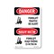 Signmission Safety Sign, OSHA Danger, 14" Height, Aluminum, Forklift Traffic Bilingual OS-DS-A-1014-VV-1265 - alternate 1