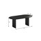 Homeroots 79" Black Solid Wood Double Pedestal Base Oval Dining Table 712144 - alternate 3