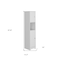 Homeroots 14" White Wood Freestanding Double Door Bathroom Vanity 543619 - alternate 5