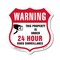 Signmission 24 Hour Surveillance Shield Sign Warning, 6 Inch X 6 Inch, Plastic Sign SHI-P-6-347 - alternate 1