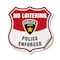 Signmission No Loitering Shield Sign Police Enforced, 12 Inch X 12 Inch, Vinyl Decal SHI-D-12-396 - alternate 1