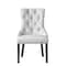 Homeroots Set of Two White And Espresso Tufted Faux Leather Dining Side Chairs 543524 - alternate 7