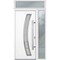 Vdomdoors Steel Door Deux 6500 White Sidelight and Transom Window Stainless Inserts Single Modern Painted-W36 DEUX6500EXD-WS-W36+12 x H80+16-Left-hand Inswing - alternate 3