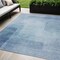 Homeroots 5' X 8' Blue Geometric Washable Indoor Outdoor Area Rug 608089 - alternate 1