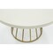 Homeroots 51" White And Brass Rounded Concrete And Iron Dining Table 486035 - alternate 3