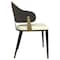 Leisuremod Aria Modern Dining Chair in Leather and Iron Legs with Curved Back in Black AC45BL - alternate 5