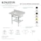 Kingston Brass 36-Inch Carrara Marble Console Sink with Brass Legs and Shelf, 8-Inch, 3-Hole KVPB3630MBSQB7 - alternate 2