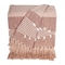 Homeroots 50" X 60" Gray and Rust Woven Cotton Striped Throw Blanket with Fringe, Embroidery 548940 - alternate 6