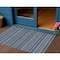 Homeroots 3' X 5' Navy Blue And Mint Green Striped Washable Indoor Outdoor Area Rug 610546 - alternate 1