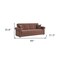 Homeroots 89" Brown Microfiber Convertible Futon Sleeper Sofa And Toss Pillows With Storage 607155 - alternate 6