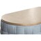 Homeroots 41" Natural and Blue Wood And Woven Fabric Oval Coffee Table 572277 - alternate 5