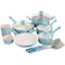 Spice By Tia Mowry Savory Saffron 16 Piece Ceramic Nonstick Cookware Set in Blue 96283.16RR - alternate 1