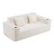 Homeroots 76" White Corduroy Sofa With Toss Pillows 723786 - alternate 5