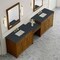 James Martin Vanities Bellshire 120" Dual Vanity Set w/24" Make-Up Counter, Honey Oak w/3 cm Charcoal Soapstone Silestone 660-VMC120-HNO-3CSP - alternate 4