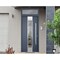 Vdomdoors Steel Door Deux 5755 Gray Graphite Transom Window Stainless Inserts Single Modern Painted-W36xH80+1 DEUX5755EXD-GRE-W36 x H80+16-Left-hand Inswing - alternate 4