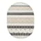 World Rug Gallery Contemporary Boho Indoor/Outdoor Area Rug 5 ft x 7 ft Oval Gray 5559GRAY5OV - alternate 3