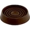 Shepherd Hardware Caster Cup, Round, Rubber, Brown, 3 in L x 3 in W x 1 in H Dimensions 9067 - alternate 1