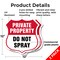 Signmission Private Property Shield Sign Do Not Spra, 12 inch X 12 inch, Plastic Sign, 2PK SHI-P-2PACK-12-449 - alternate 3