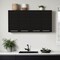 Homeroots 47in Black Wood Wall Mounted Accent Cabinet With Four Doors 478201 - alternate 3