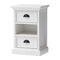 Homeroots 24" White Solid Wood Two Drawer Nightstand 397615 - alternate 7