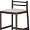 Homeroots 26" Cream and Dark Brown Fabric and Solid Wood Low Back Counter Height Bar Chair 605944 - alternate 4