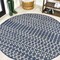 Jonathan Y Ourika Moroccan Geometric Textured Weave Navy/Beige 4 ft Round Indoor/Outdoor Area Rug SMB108K-4R - alternate 1