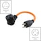 Ac Works Adapter Cable, STW, 6-30R, L14-30P, 1.5 ft., Orange L1430630-018 - alternate 3