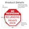 Signmission No Trespassing No Landing Private D, 10 Inch X 10 Inch, Vinyl Decal OC-D-10-95 - alternate 3