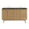 James Martin Vanities Laurent 60" Double Vanity, Light Natural Oak, w/ 3 CM Phantome Eclos Top 545-V60D-LNO-3PHT - alternate 1