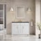James Martin Vanities Bellshire 48" Single Vanity, Bright White w/ 3 CM Charcoal Soapstone Silestone Top 660-V48-BW-3CSP - alternate 4