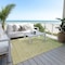 Homeroots 9' X 12' Artichoke Green And Beige Geometric Washable Indoor Outdoor Area Rug 605781 - alternate 5