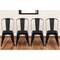 Homeroots Set of Four Black Steel Dining Side Chairs 544266 - alternate 1