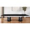 Homeroots 180" Black Marble Double Pedestal Base Dining Table 488517 - alternate 2