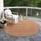 Homeroots 8' Pewter And Gold Round Striped Washable Indoor Outdoor Area Rug 610500 - alternate 6