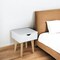 Homeroots 18" White Solid Manufactured Wood and Wood One Drawer Nightstand 489239 - alternate 3