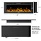 Northwest 60in Wall Mounted Electric Fireplace Recessed Heater with Front Vent, Remote, LED Flames 80-EFFV-6 - alternate 3