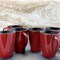Elama Harland 14 Ounce 6 Piece Luxe and Large Stoneware Dinner Mugs in Red EL-HARLAND-6PC-CUPS - alternate 4