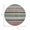 Homeroots 8' Pale Aqua Copper And Taupe Round Striped Washable Indoor Outdoor Area Rug 618264 - alternate 4