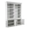 Homeroots 87" White Solid Wood Adjustable Four Tier Bookcase 397127 - alternate 5
