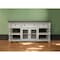 Homeroots 60" Ivory Solid Wood Open shelving Distressed TV Stand 528759 - alternate 1