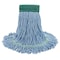 Boardwalk Super Loop Wet Mop Head, Cotton/Synthetic Fiber, 5in Headband, Medium Size, Blue, 12PK BWK502BLCT - alternate 1
