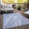 Homeroots 3' X 5' Denim Blue And Sky Blue Geometric Washable Indoor Outdoor Area Rug 589212 - alternate 4