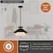 Vaxcel Loomis 1-Light Matte Black Mid-Century Modern Pendant, White Frosted Glass Shade P0440 - alternate 5