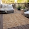 Homeroots 5' X 8' Terra Cotta Copper And Beige Geometric Washable Indoor Outdoor Area Rug 583397 - alternate 6