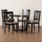 Baxton Studio Selby Modern Sand Fabric and Dark Brown Wood 5-Piece Dining Set 256-9725-10898-ZORO - alternate 6